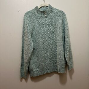 Rebecca Malone Mint Green Knit Sweater